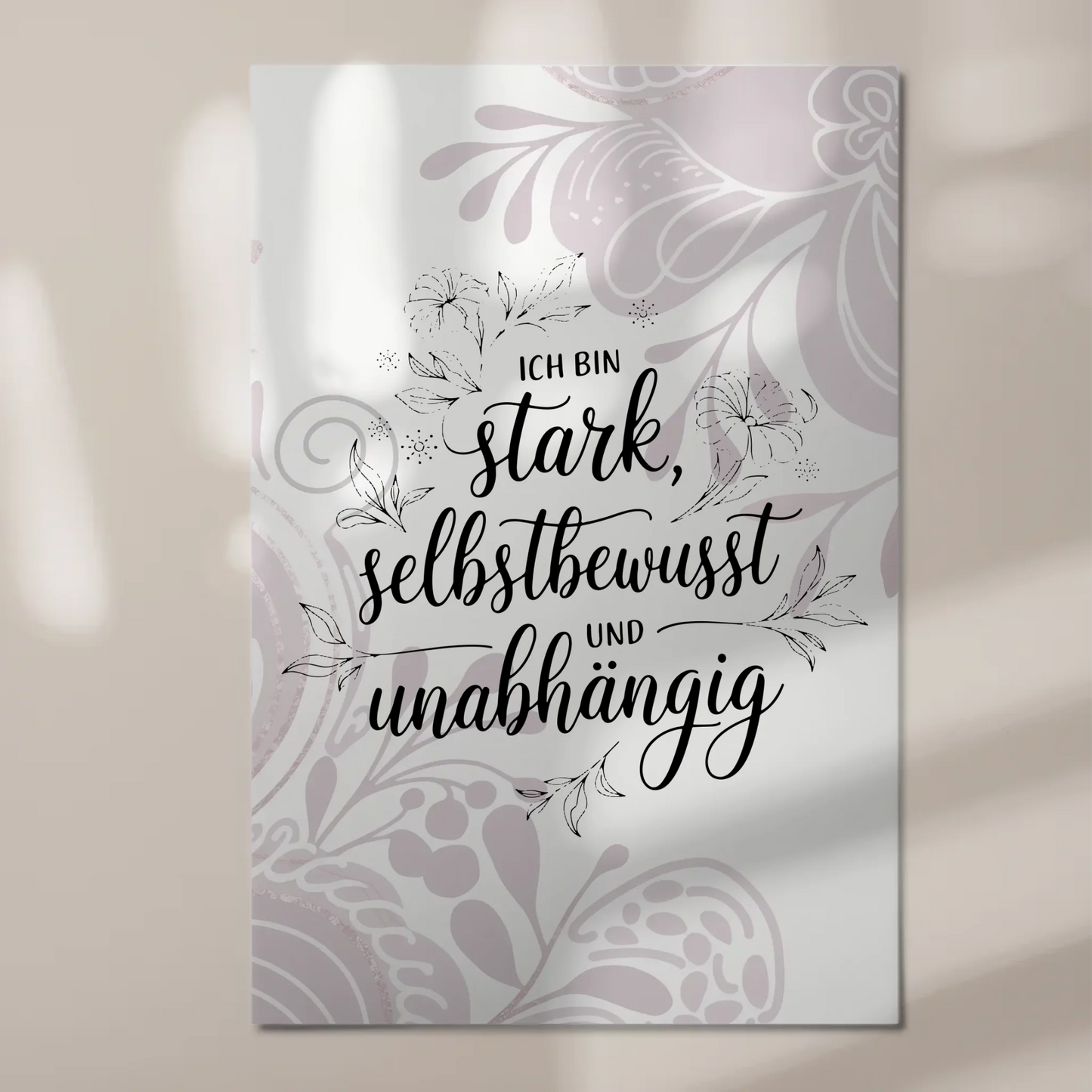 Affirmation Magnet Poster Ich bin stark selbstbewusst