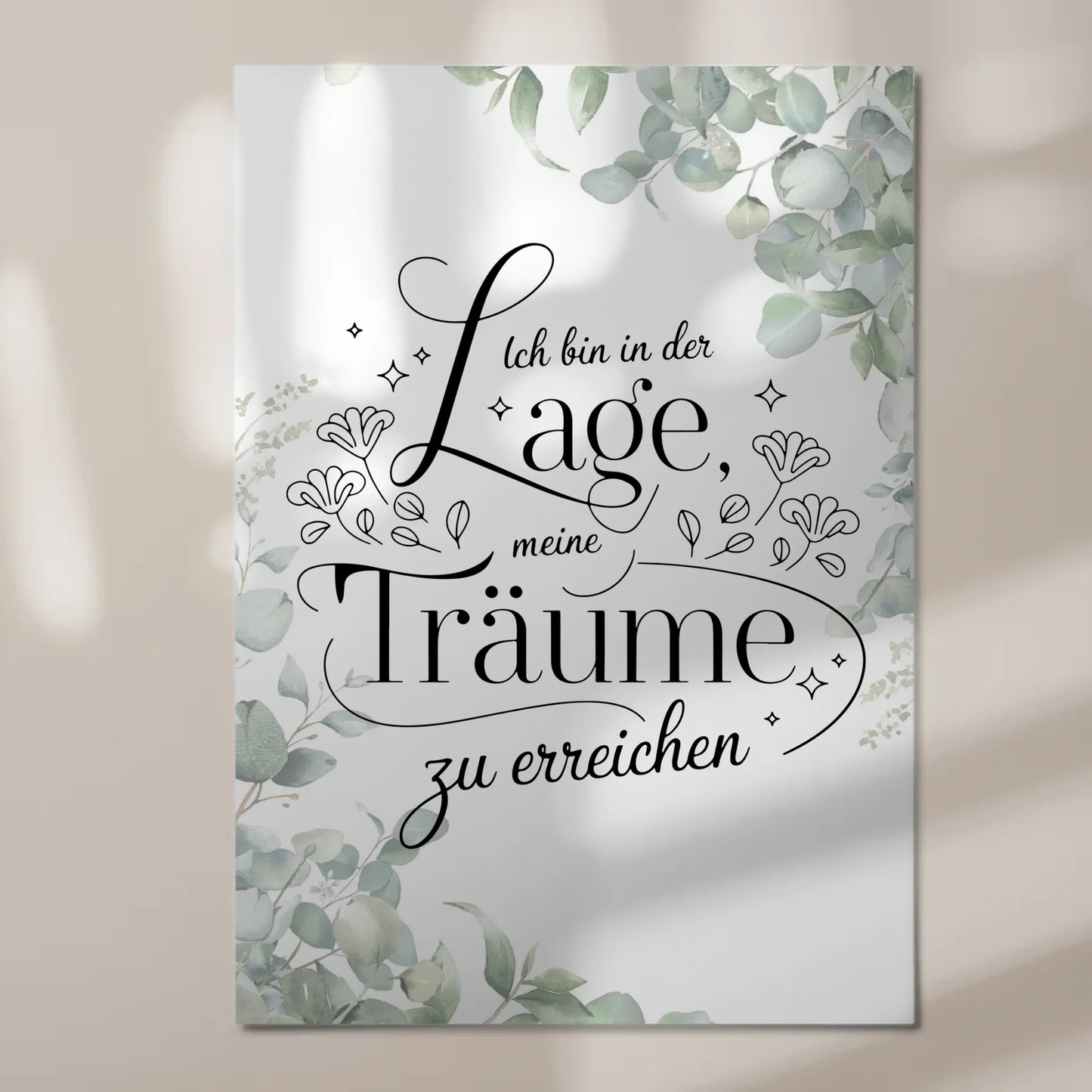 Affirmation Magnet Wandbild Positiv Spruch Träume Erreichen