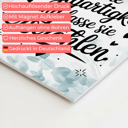 Magnetisches Wandbild Spruch Affirmation Einzigartigkeit