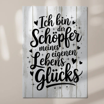 Affirmation Magnet Poster Spruch Ich bin der Schöpfer
