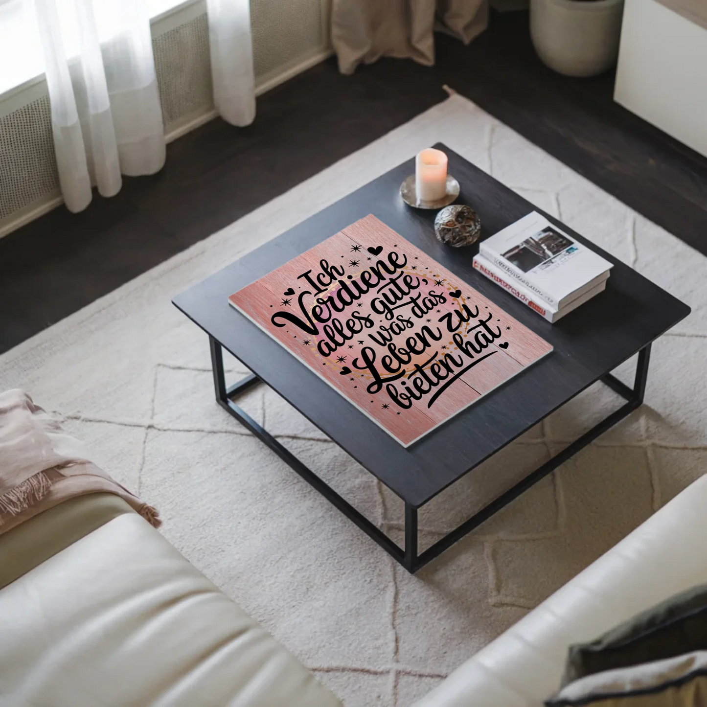 Magnetisches Wandbild Spruch Affirmation Ich verdiene Gutes