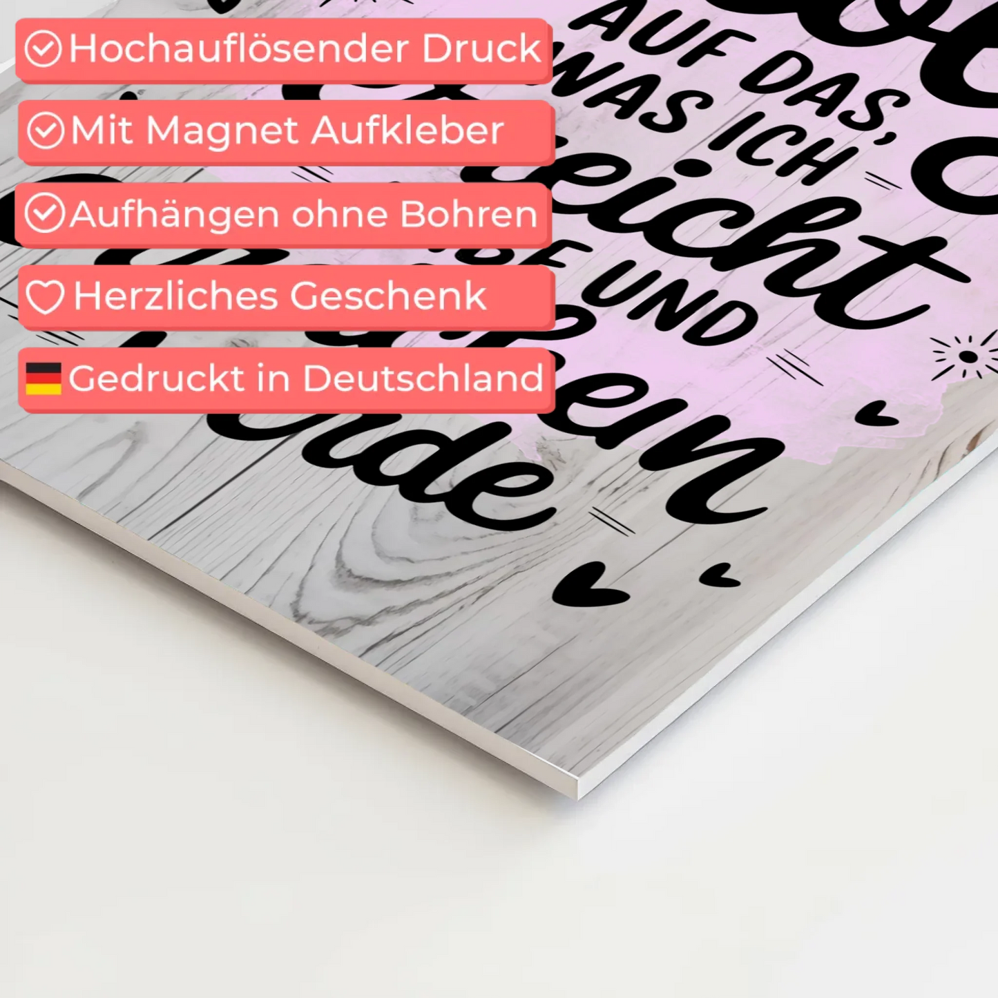 Affirmation Magnet Wandbild Ich bin stolz auf Erfolge