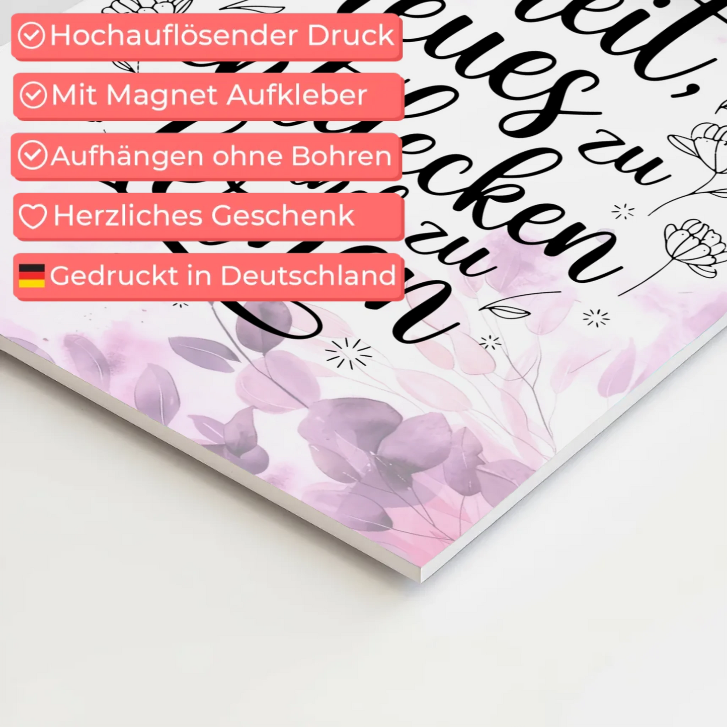 Positives Wandbild Magnet: Spruch Affirmation Ich bin bereit