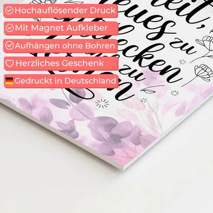 Positives Wandbild Magnet: Spruch Affirmation Ich bin bereit