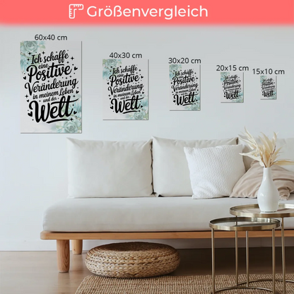 Magnet Poster mit Spruch Affirmation Positiv Veränderung