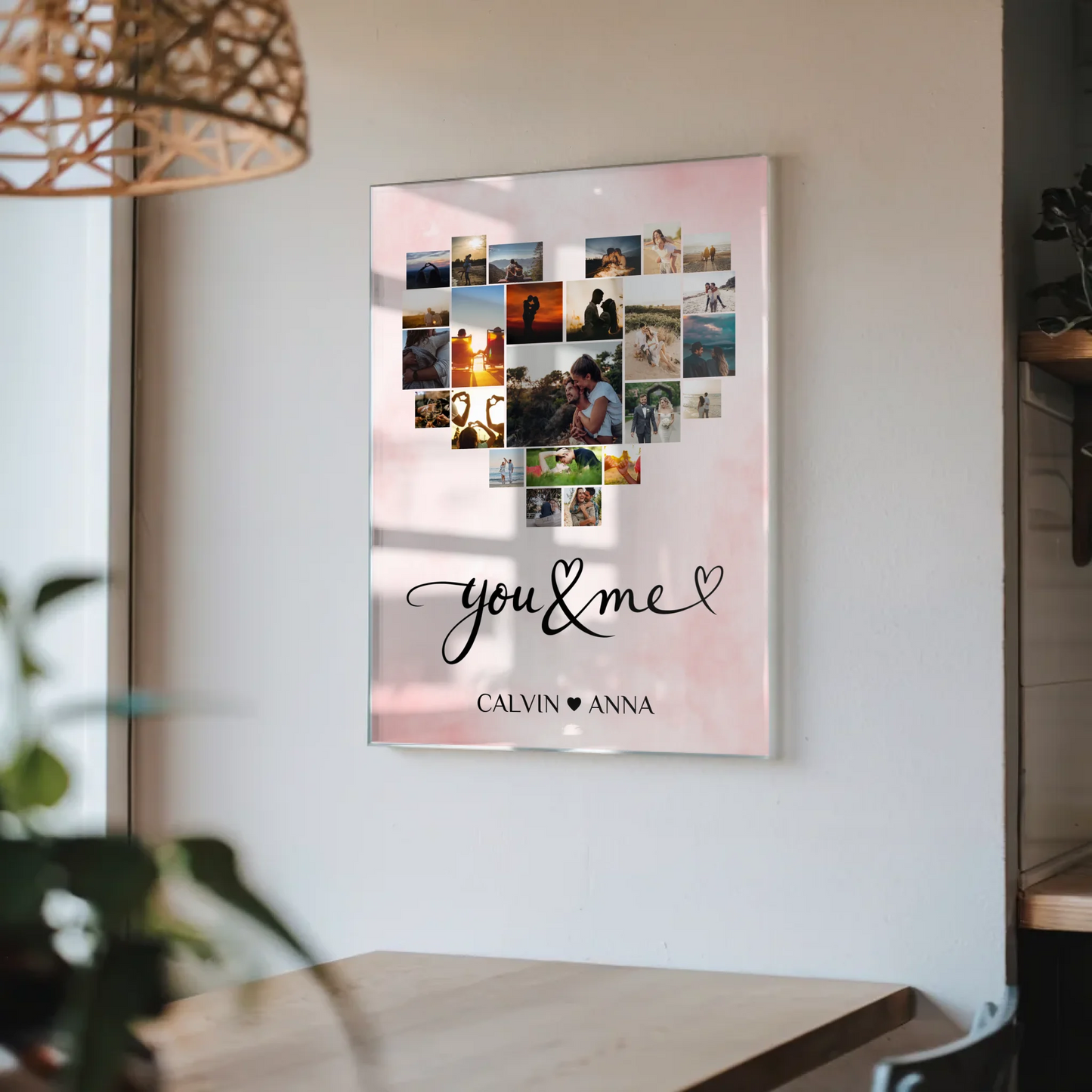 Paar Acrylglas Bild Fotocollage You Me Geschenkidee