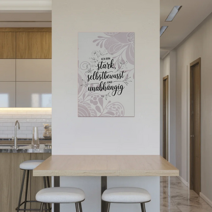 Affirmation Magnet Poster Ich bin stark selbstbewusst