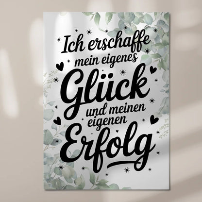 Affirmation Magnet Wandbild - Dein Glück und Erfolg