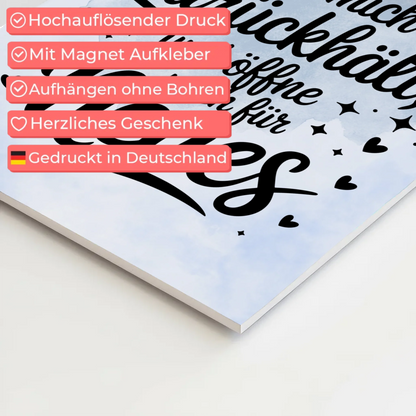 Magnetisches Wandbild Spruch Affirmation Ich lasse los