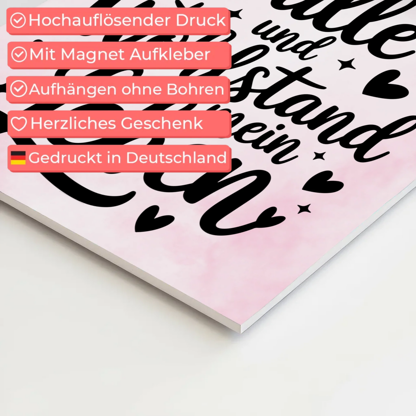 Magnet Poster mit Spruch Affirmation für Fülle und Wohlstand