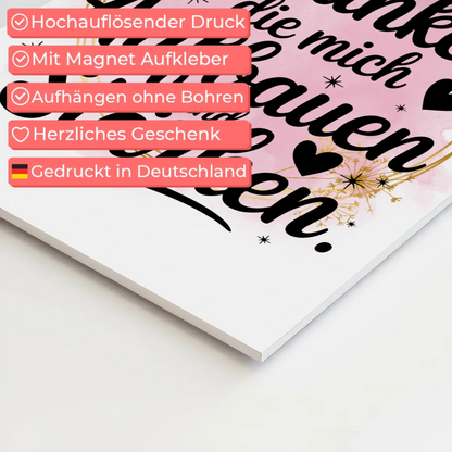 Magnetisches Sprüche Poster: Affirmation für Stärke