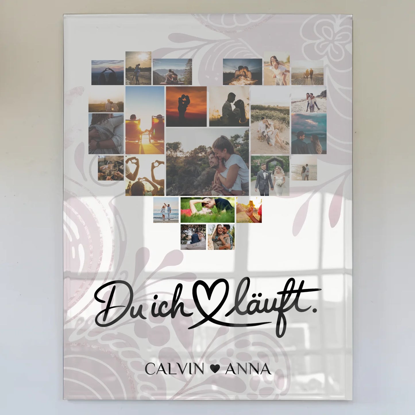 Paar Acrylglas Bild Personalisiert Fotocollage Du Ich Läuft