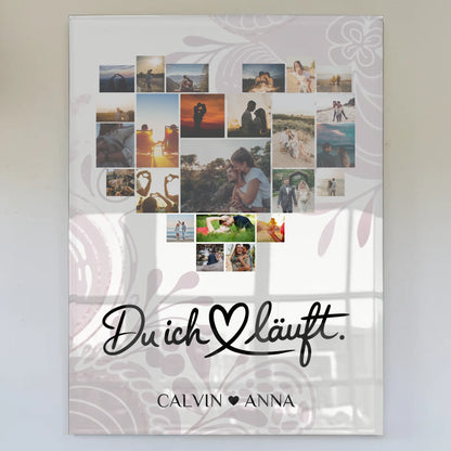 Paar Acrylglas Bild Personalisiert Fotocollage Du Ich Läuft