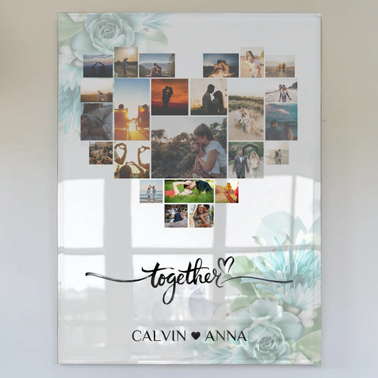 Paar Acrylglas Bild Fotocollage Together gestalten