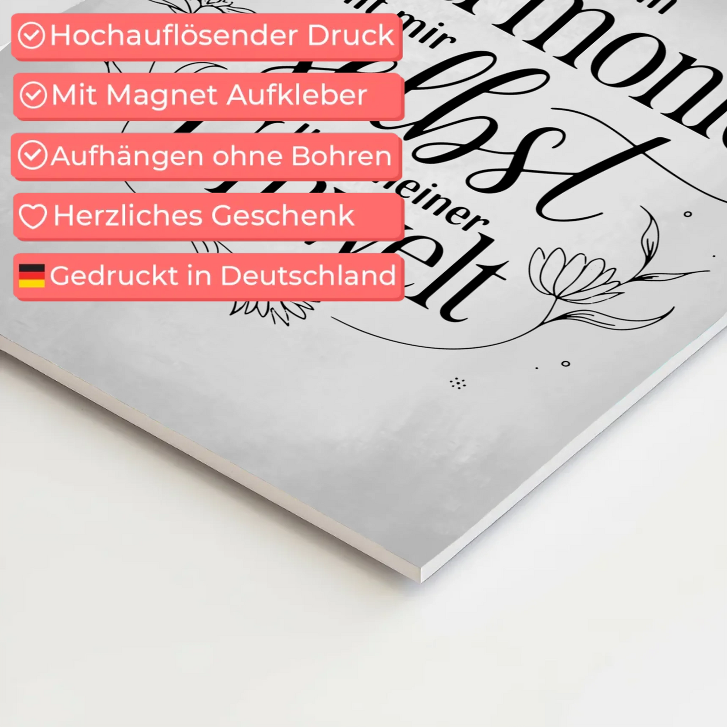 Affirmation Magnet Wandbild Ich bin in Harmonie Poster