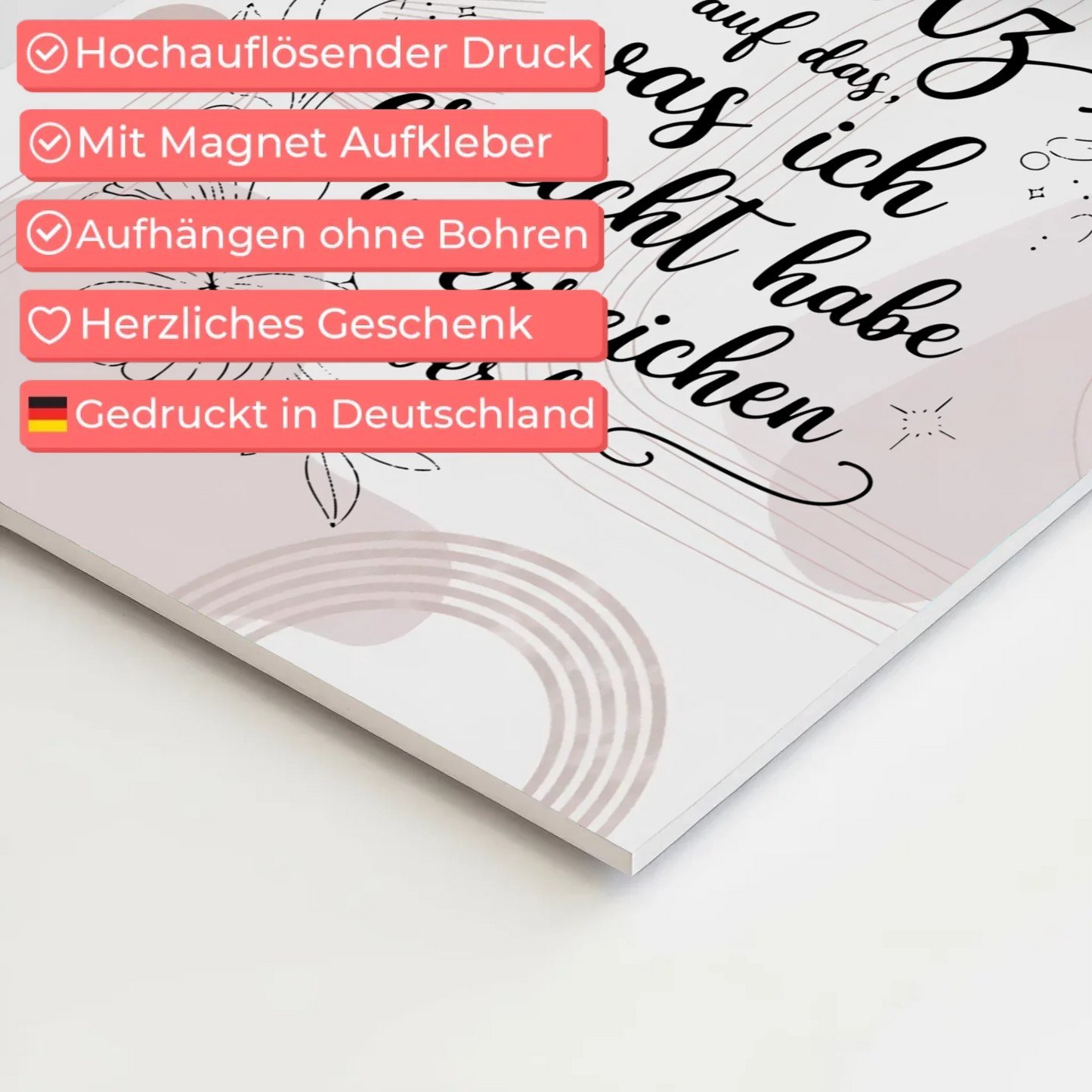 Affirmation Magnet Poster Spruch Ich bin stolz auf mich