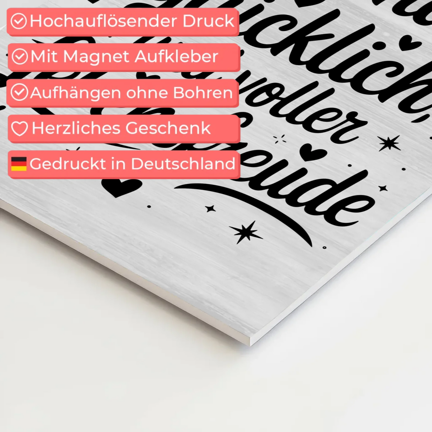 Affirmation Magnet Poster Spruch Ich bin gesund glücklich