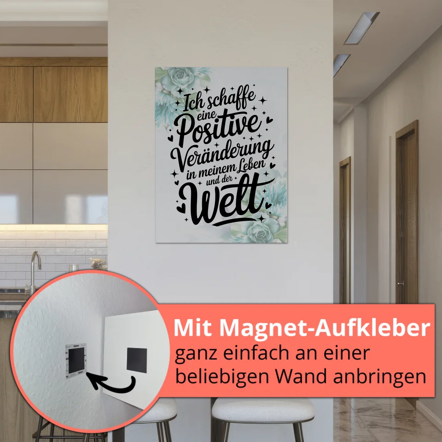 Magnet Poster mit Spruch Affirmation Positiv Veränderung