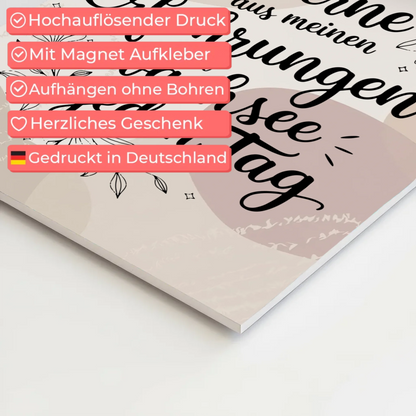 Affirmation Magnet Poster Spruch Ich lerne und wachse