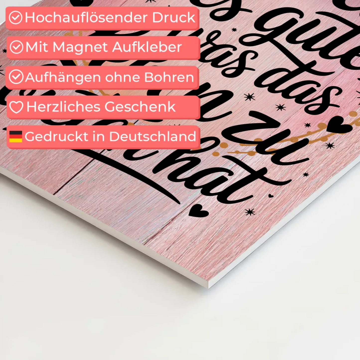 Magnetisches Wandbild Spruch Affirmation Ich verdiene Gutes
