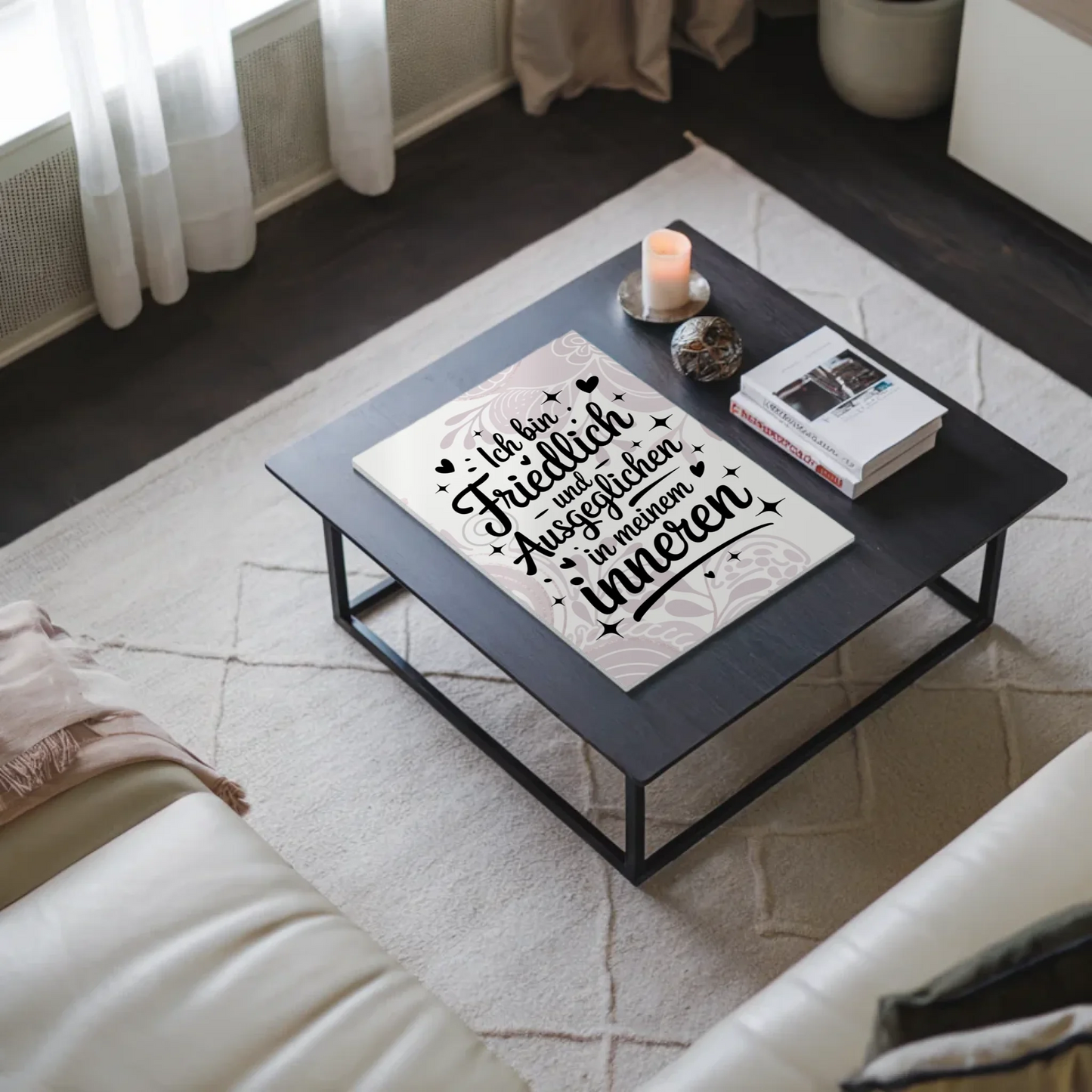 Positives Wandbild Magnet: Ich bin friedlich und ausgeglichen