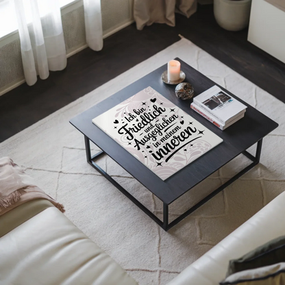 Positives Wandbild Magnet: Ich bin friedlich und ausgeglichen