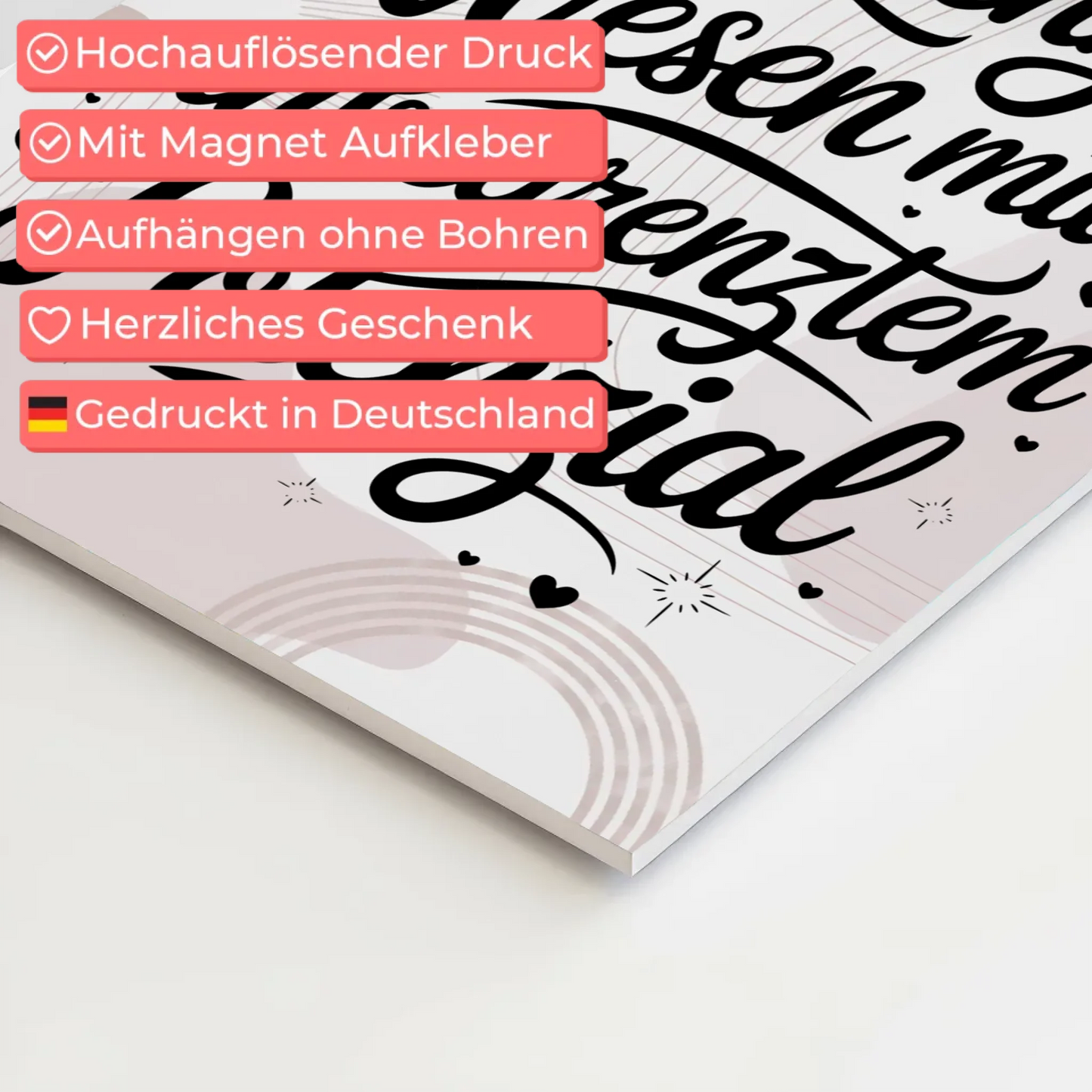 Magnet Poster Spruch Affirmation Positiv Unbegrenztes Potential