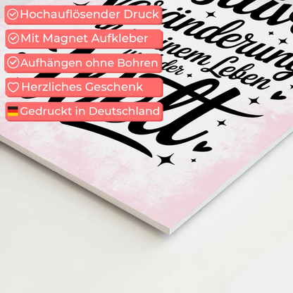 Magnetisches Wandbild Spruch Affirmation Positiv Leben