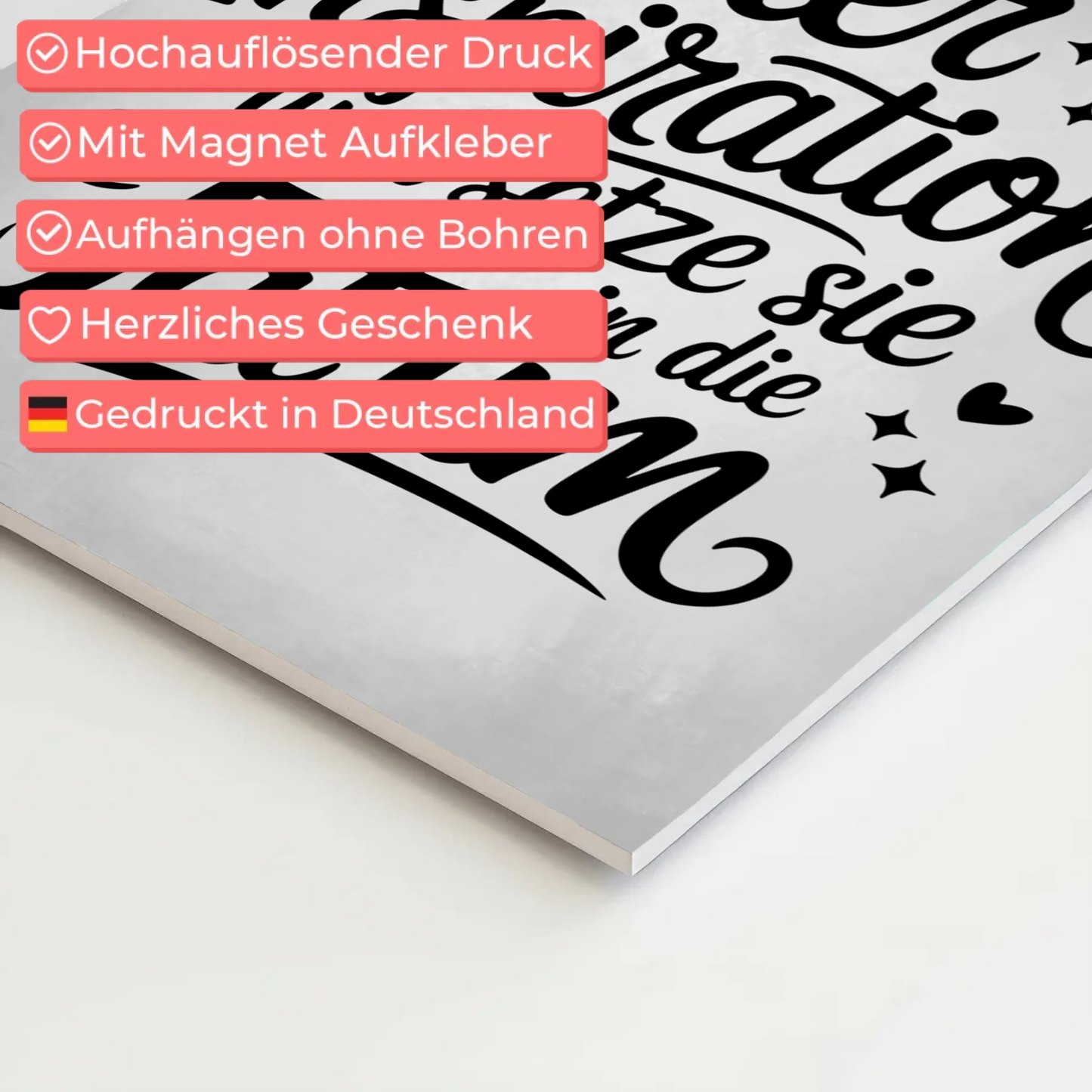 Affirmation Magnet Wandbild Positiv mit Spruch Inspiration
