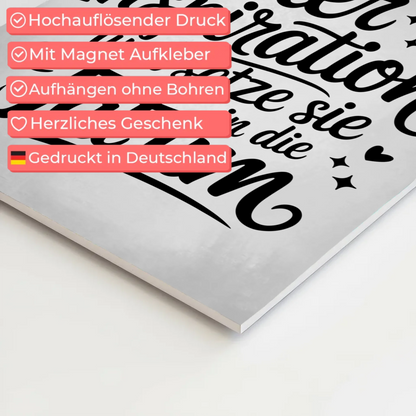 Affirmation Magnet Wandbild Positiv mit Spruch Inspiration