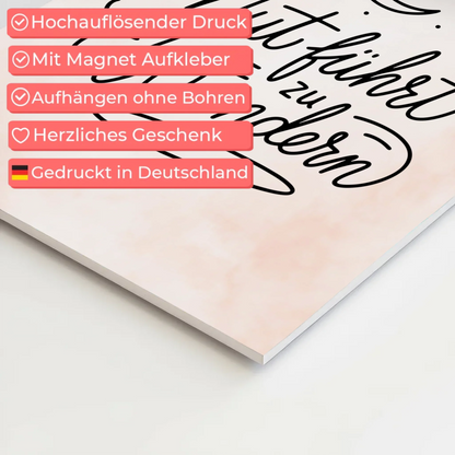Magnetisches Wandbild Spruch Affirmation Mut Wunder