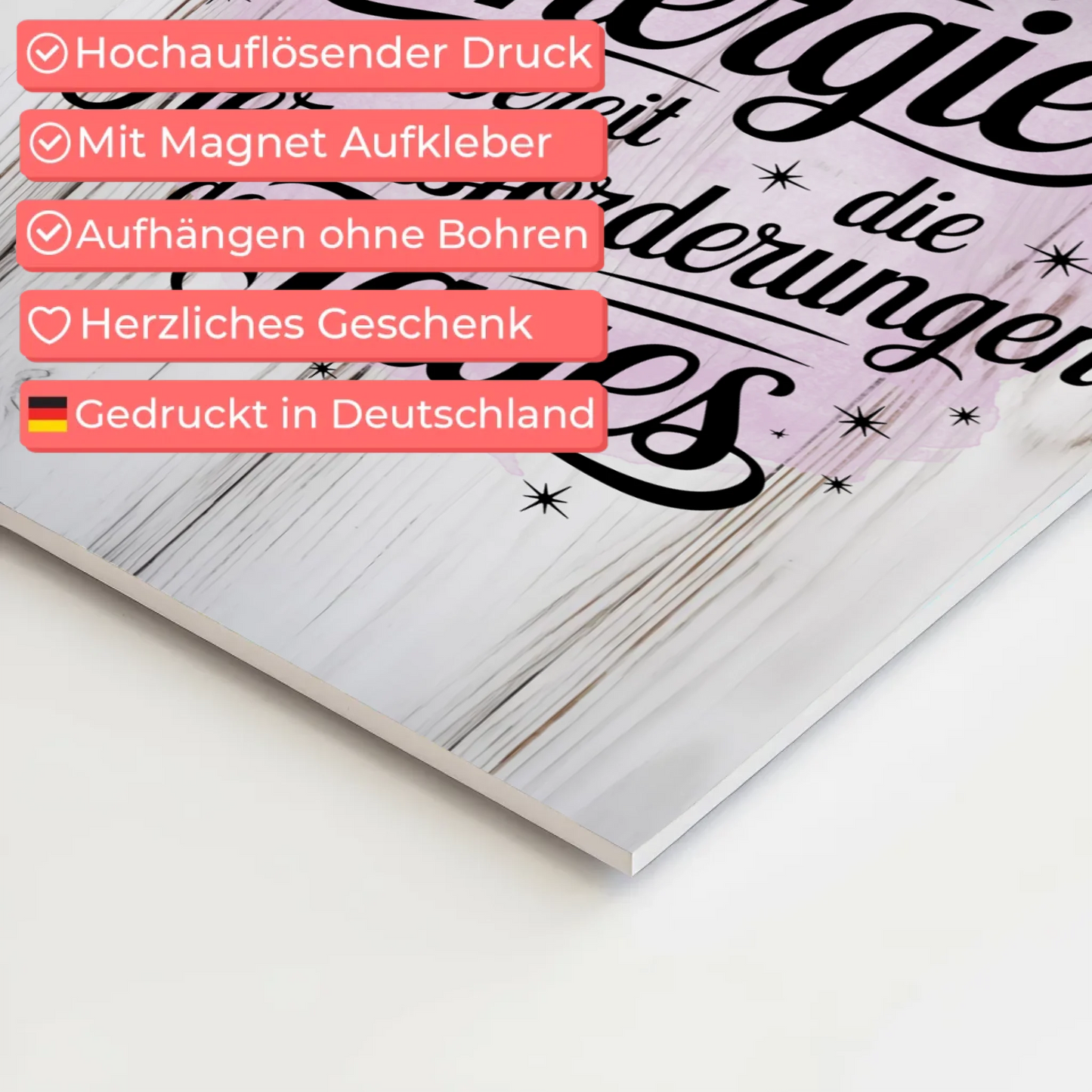 Affirmation Magnet Wandbild Ich bin voller Energie Poster