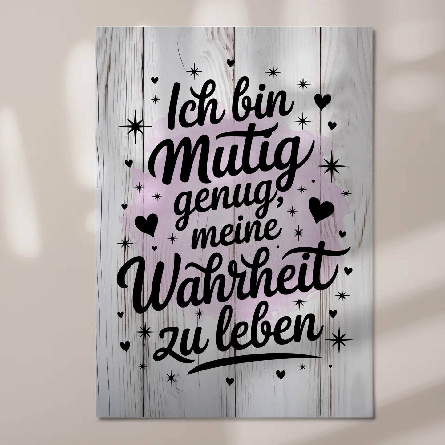 Affirmation Magnet Poster - Ich bin mutig, positiv leben