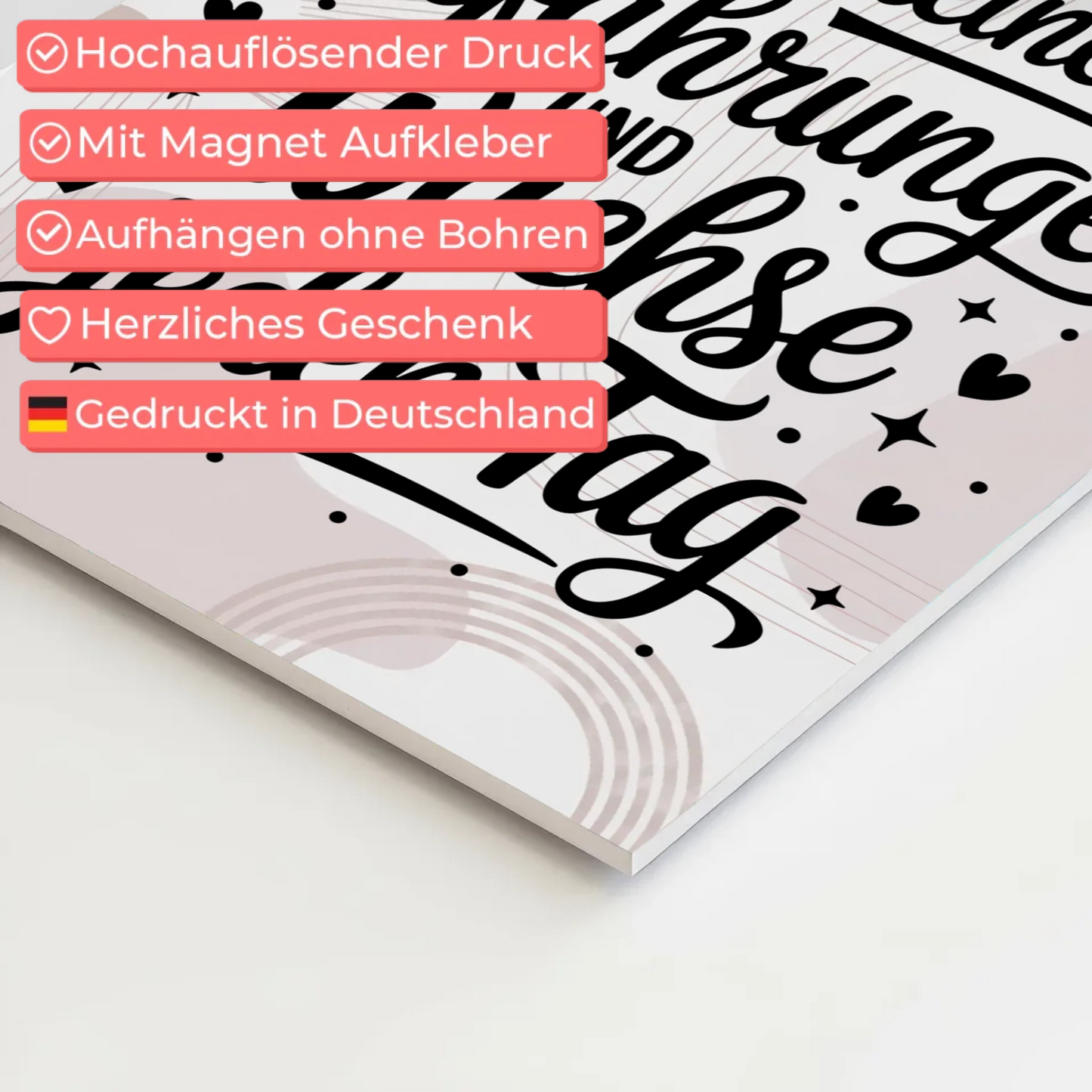 Magnetisches Sprüche Poster Affirmation: Ich lerne und wachse