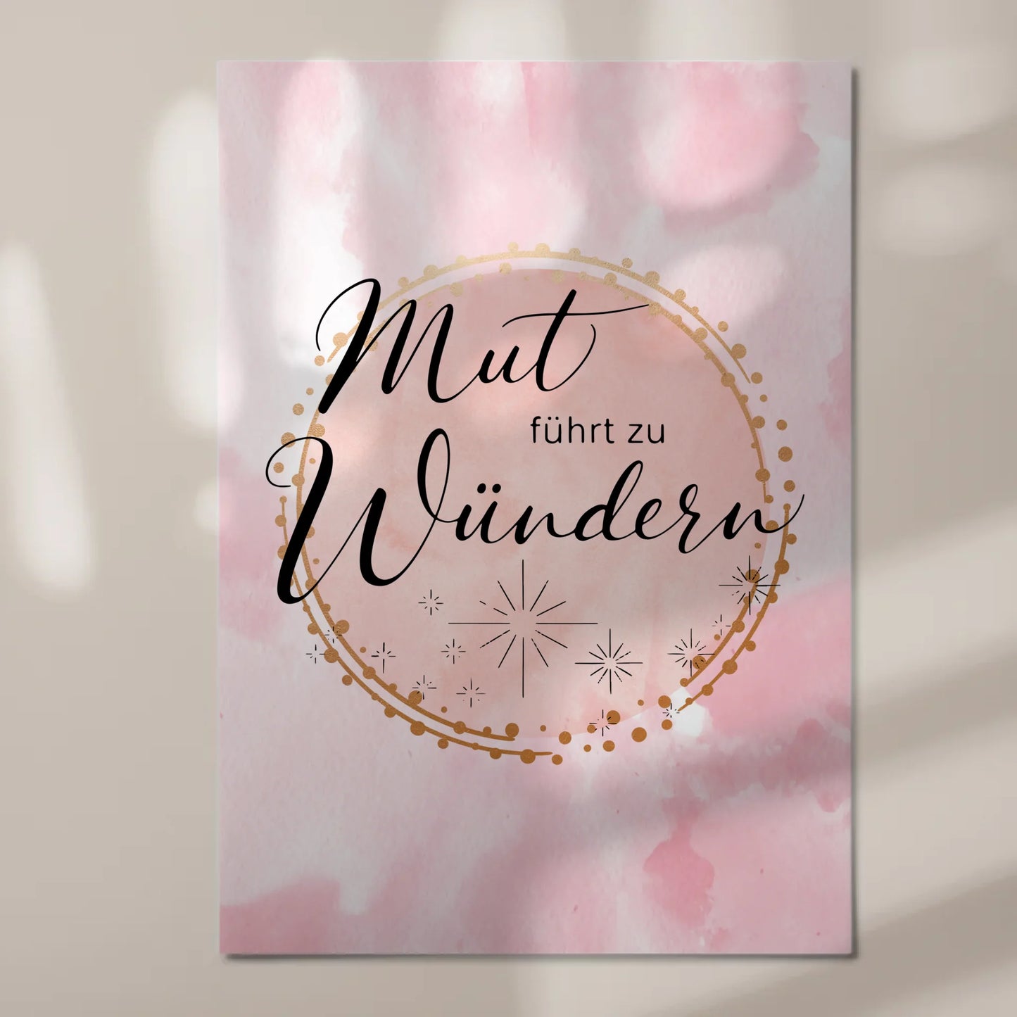 Affirmation Magnet Poster Spruch Mut führt zu Wundern