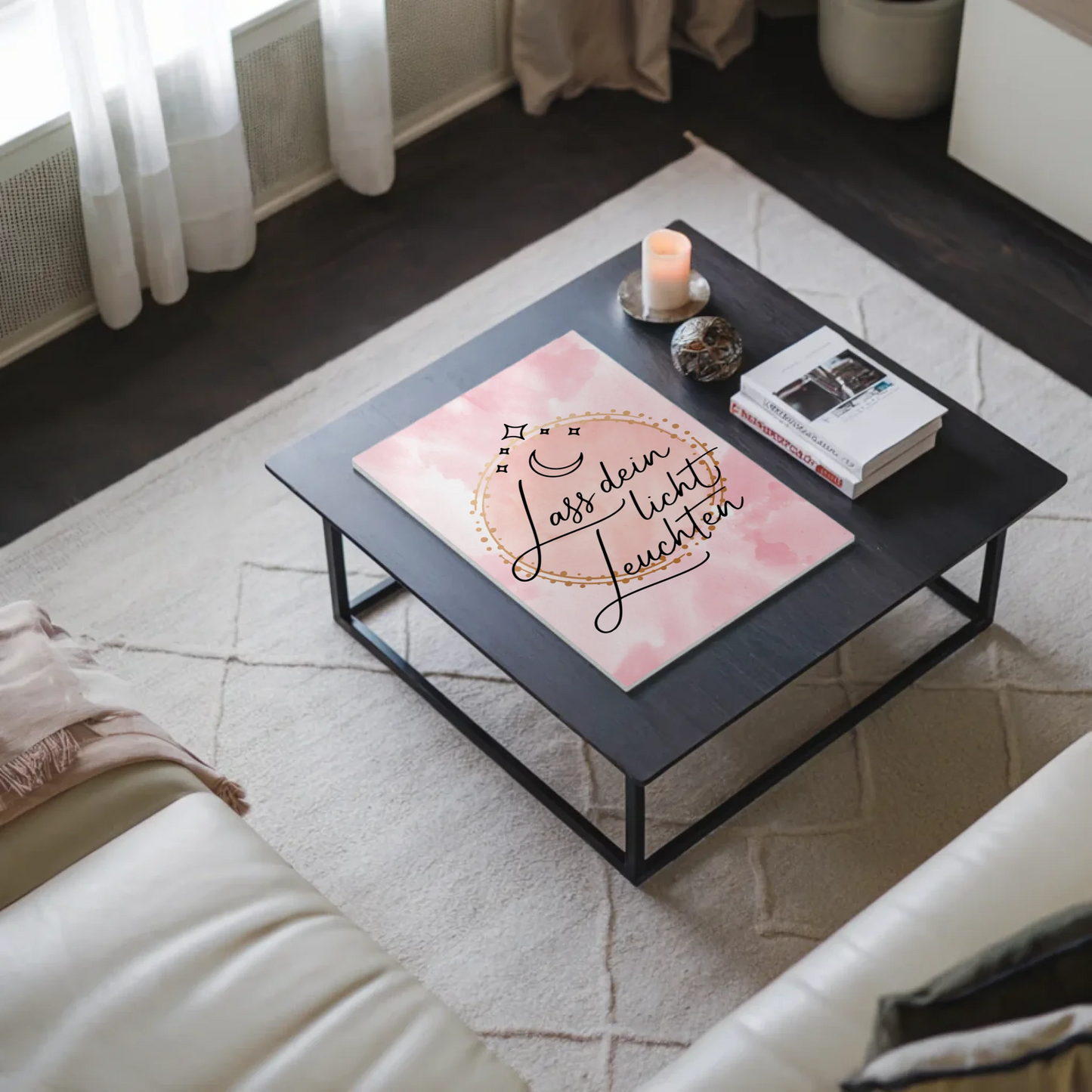 Sprüche Poster Magnetisch Affirmation Lass dein Licht leuchten