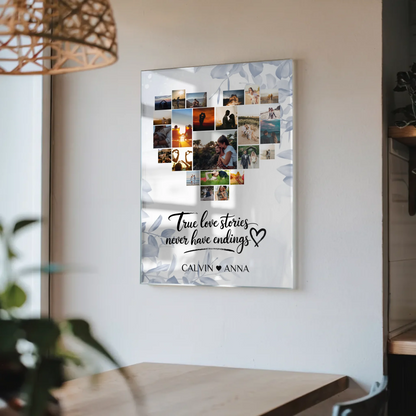 Paar Acrylglas Bild Fotocollage True Love Stories