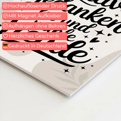Magnet Poster Affirmation: Negative Gedanken loslassen