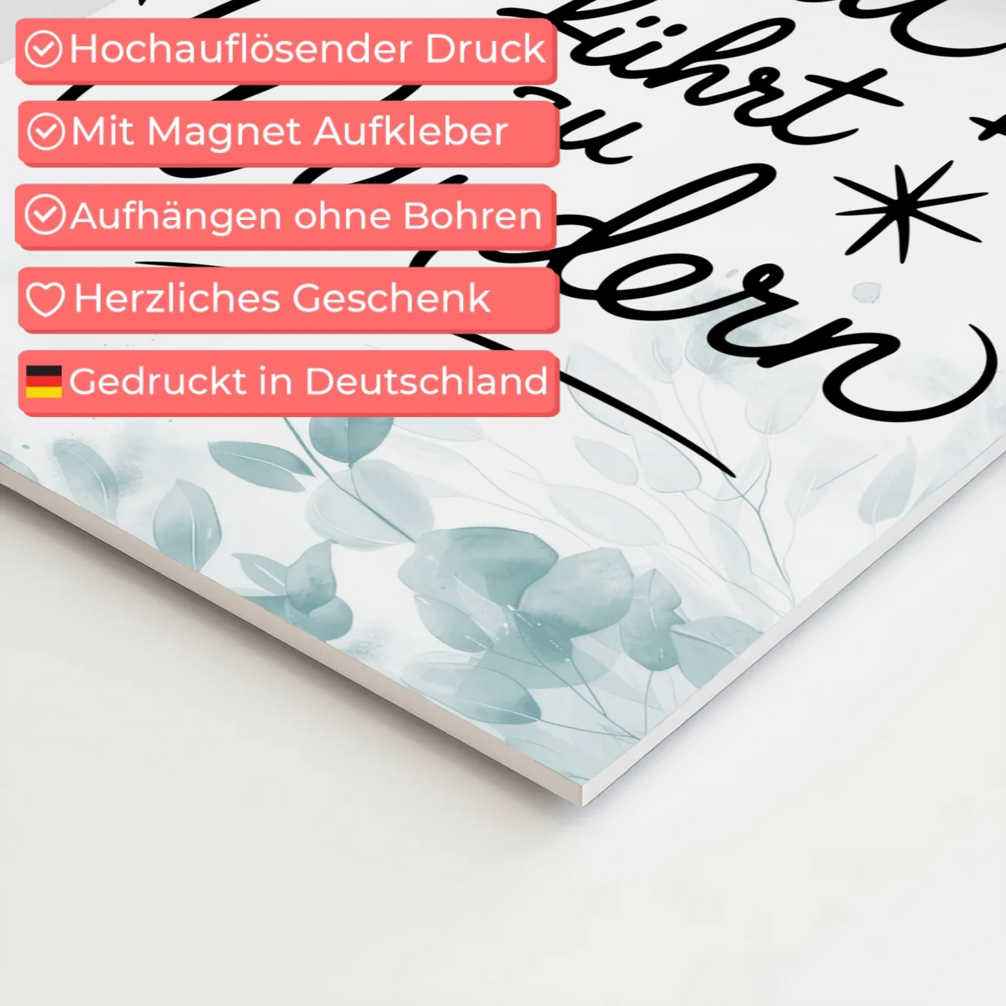 Magnetisches Sprüche Poster Affirmation Mut Wunder