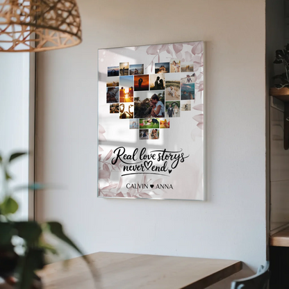 Personalisiertes Acrylglas Bild Liebe Fotocollage Story