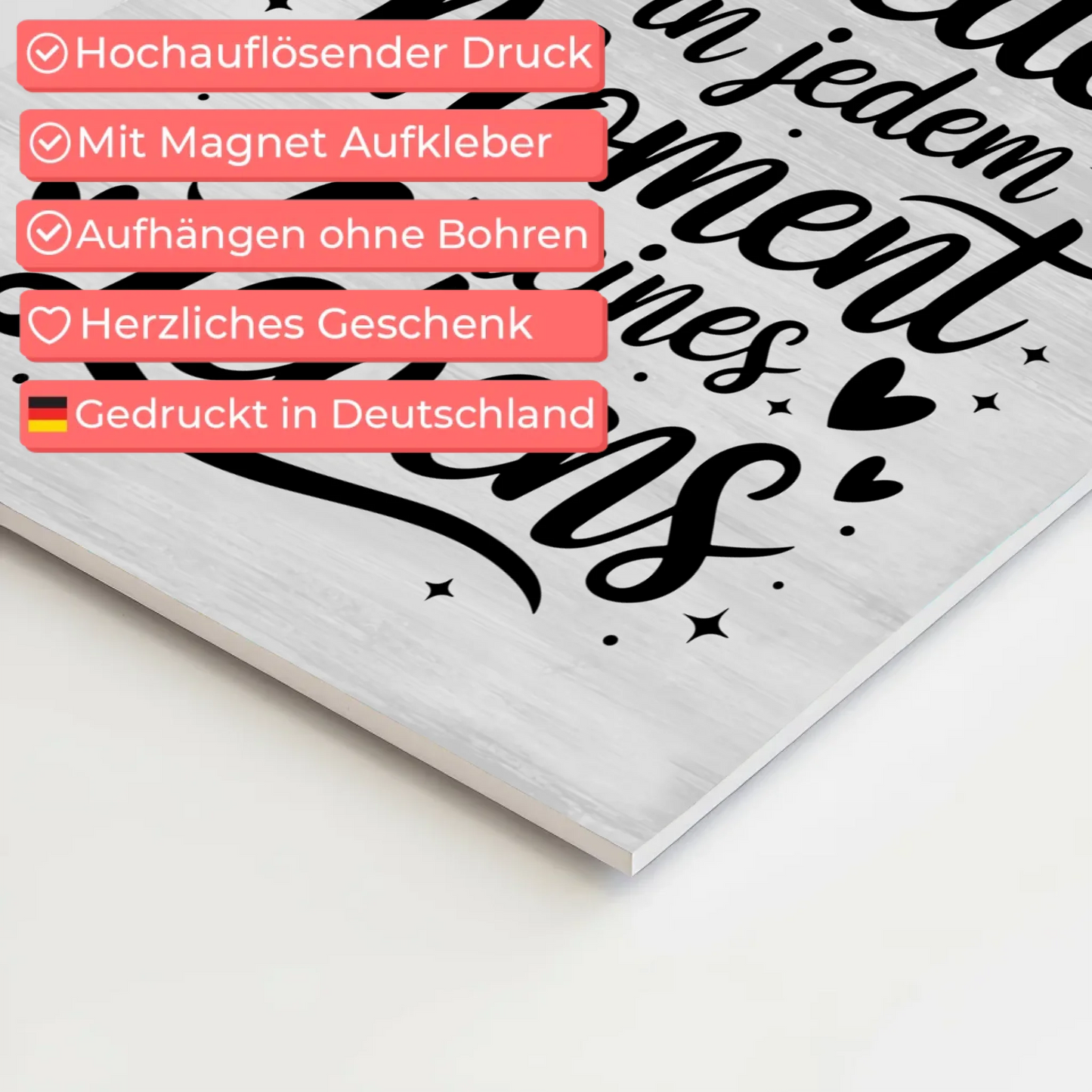 Affirmation Magnet Wandbild Positiv Spruch Frieden Leben