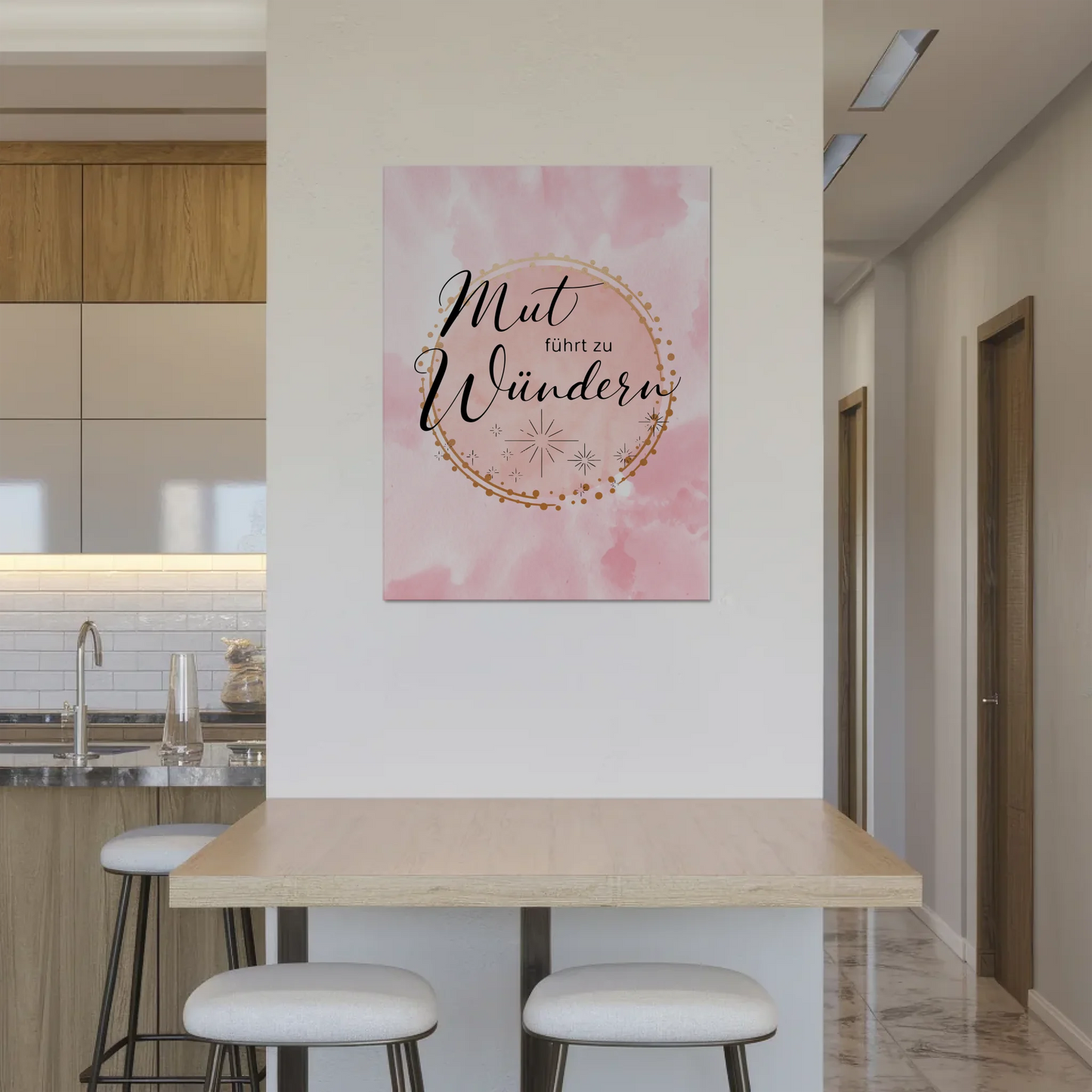 Affirmation Magnet Poster Spruch Mut führt zu Wundern