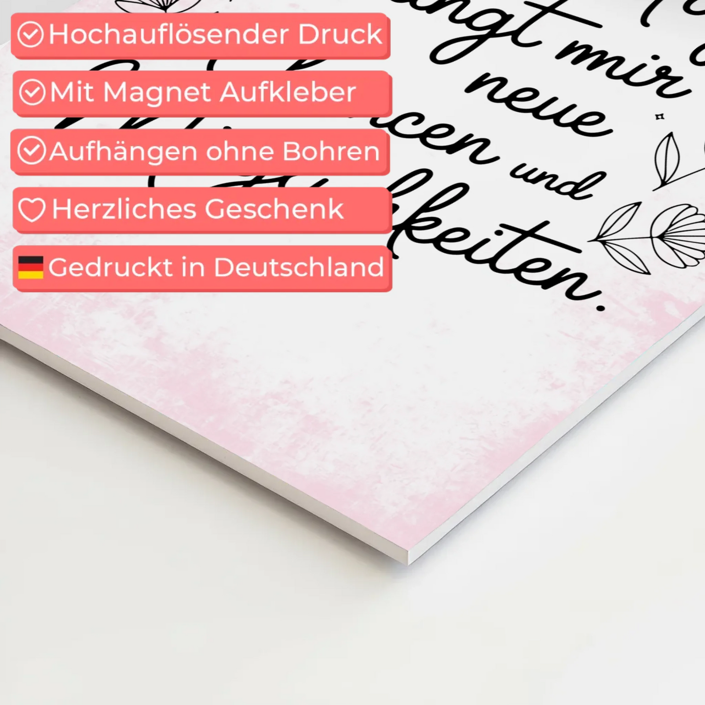 Affirmation Magnet Wandbild Neue Chancen Möglichkeiten