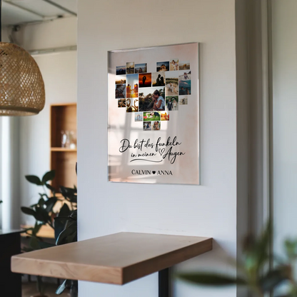 Paar Acrylglas Bild Personalisiert Fotocollage Funkeln