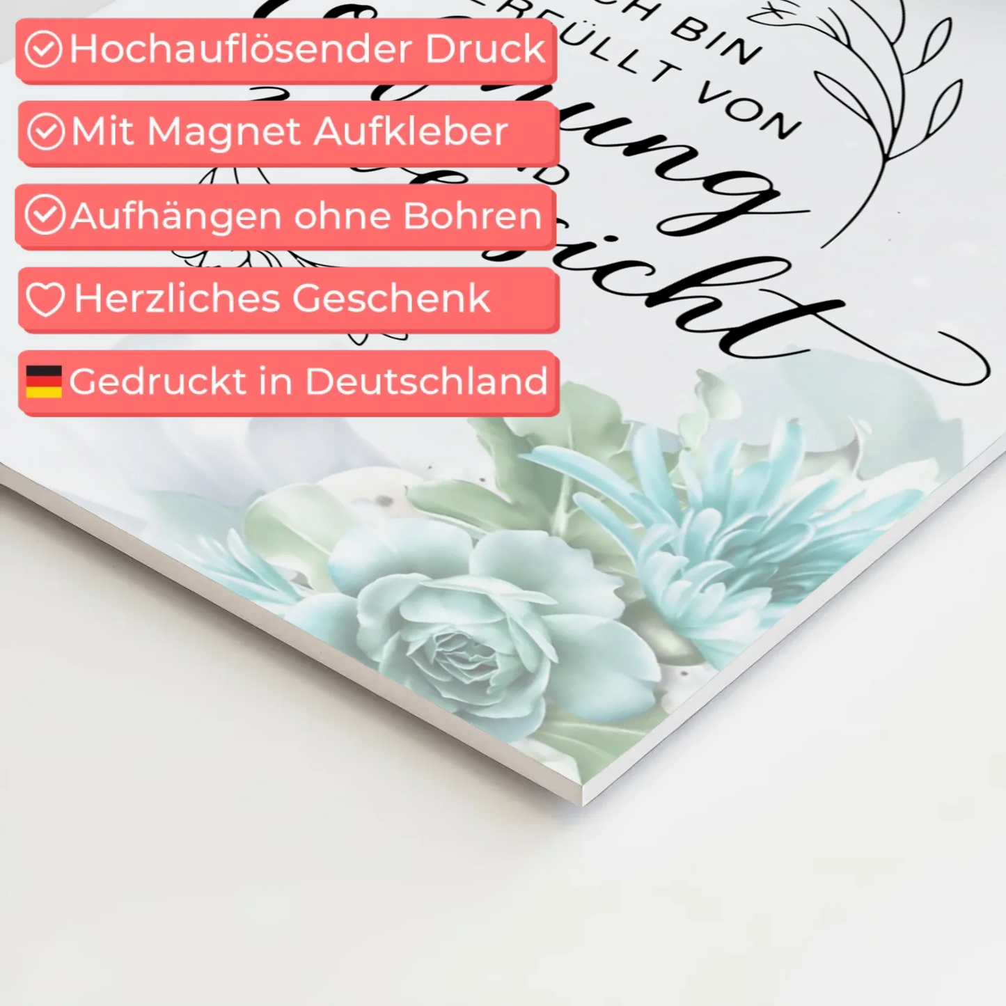 Affirmation Magnet Poster - Positiv: Hoffnung & Zuversicht