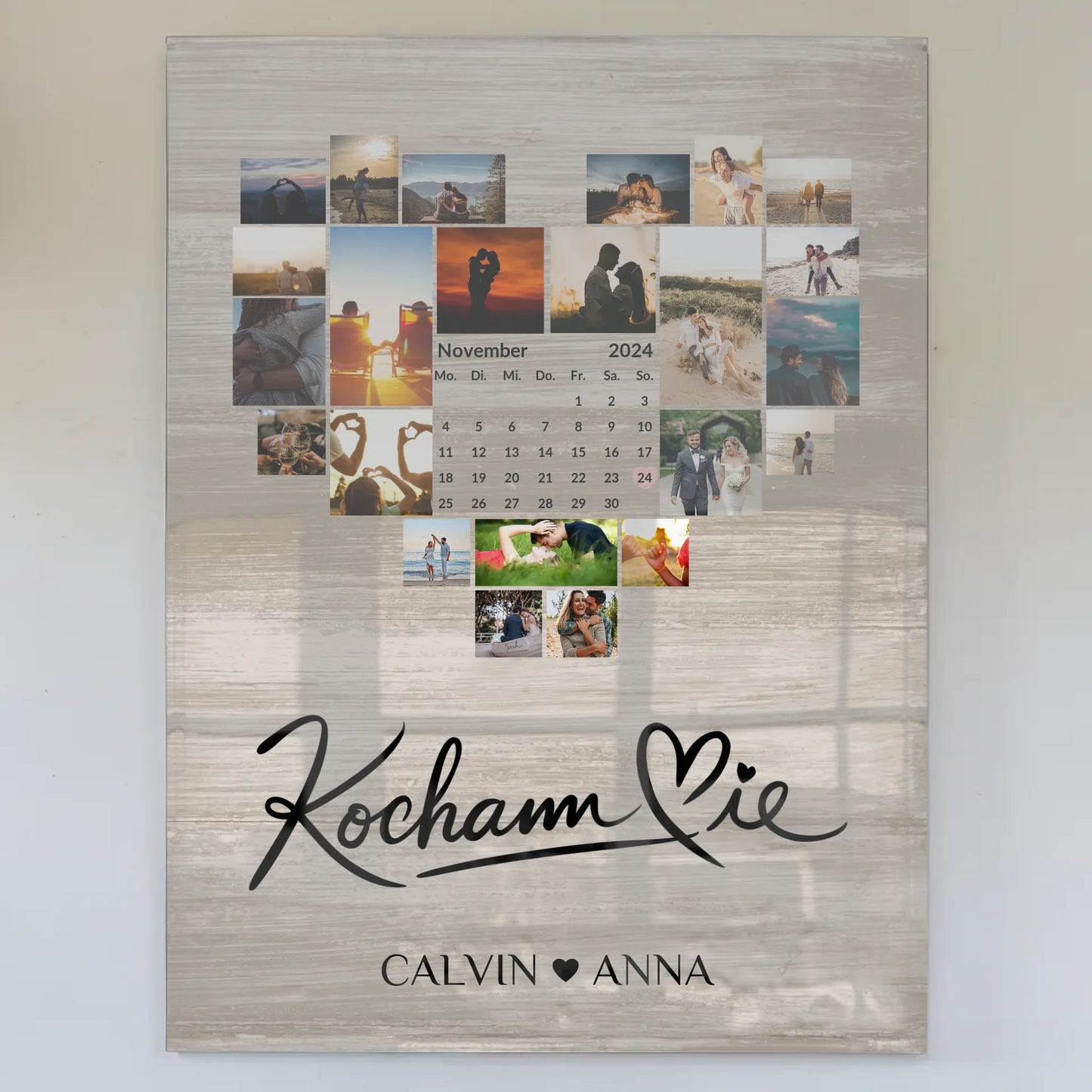 Paar Acrylglas Bild Fotocollage Kocham Cie Geschenk