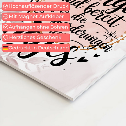 Positives Wandbild Magnet: Ich bin voller Energie Spruch