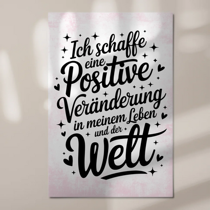 Magnetisches Wandbild Spruch Affirmation Positiv Leben