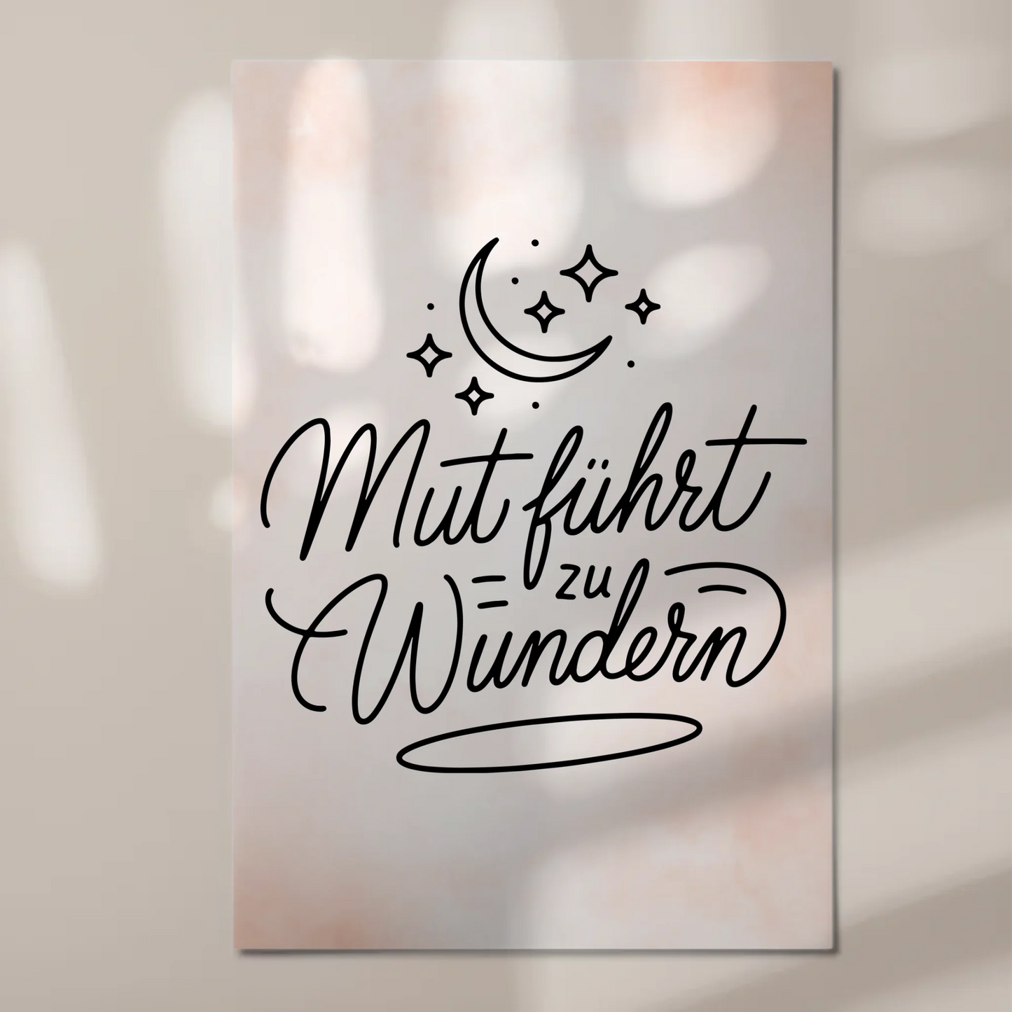 Magnetisches Wandbild Spruch Affirmation Mut Wunder