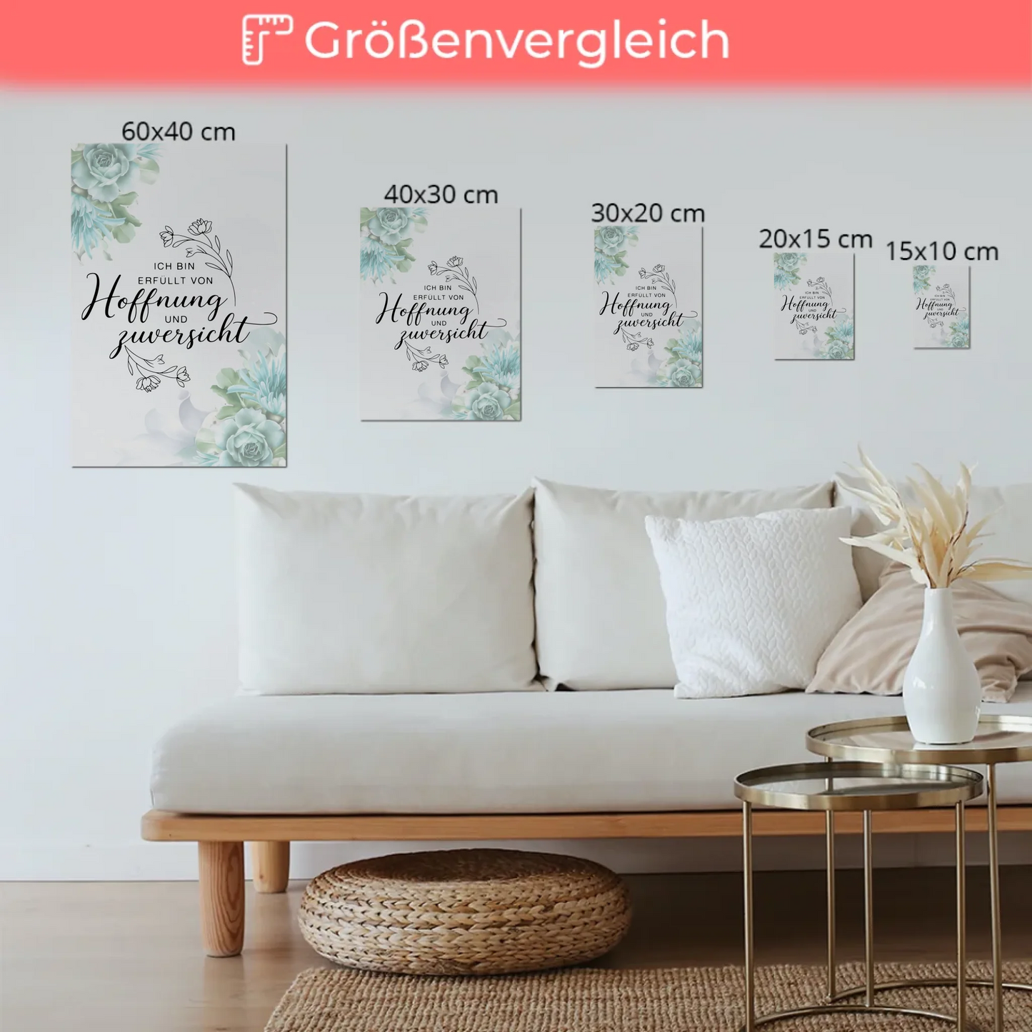 Affirmation Magnet Poster - Positiv: Hoffnung & Zuversicht